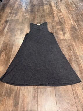 Madewell Navy Heather Sleeveless Swing Mini Dress